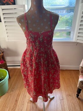 GAP Coral Floral Sundress with Slim Straps